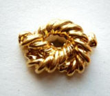 B7760 19mm Gilded Gold Poly Staffordshire Knot Shape Shank Button - Ribbonmoon