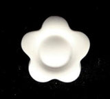 B11457 19mm White Flower Shaped Shank Button - Ribbonmoon