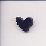 B8532 16mm Navy Chicken Shape Gloss Novelty 2 Hole Button - Ribbonmoon