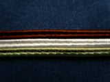 FT1090 10mm Brown, White and Khaki Green Corded Braid - Ribbonmoon