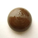 B15457 18mm Mid Brown Lightly Textured Domed Shank Button - Ribbonmoon