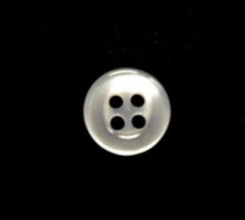 B15917 9mm Bridal White Pearlised Polyester 4 Hole Button