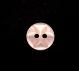 B13694 11mm Pale Pink Tint Polyester Star 2 Hole Button - Ribbonmoon