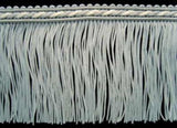FT2057 75mm Ice Blue and Silver Grey Cut Fringe on a Corded Braid - Ribbonmoon