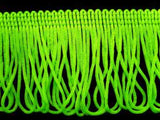 FT1914 58mm Fluorescent Green Looped Dress Fringe - Ribbonmoon