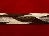 FT1532 25mm Dark Brown and Ivory Soft Braid - Ribbonmoon