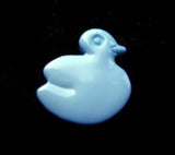 B17692 15mm Blue Duck Shaped Novelty Shank Button - Ribbonmoon