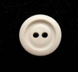 B8138 13mm Natural White Matt Centre 2 Hole Button - Ribbonmoon