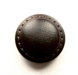 B10657 18mm Dark Brown Leather Effect Shank Button - Ribbonmoon