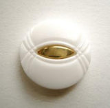 B12940 18mm White Shank Button with a Gilded Gold Centre - Ribbonmoon