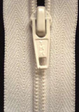 Z2086 YKK 31cm Pearl White Nylon No.5 Open End Zip - Ribbonmoon