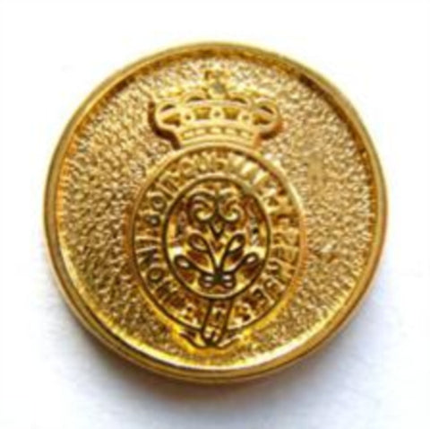 B6553 20mm Gold Heavy Metal Alloy Shank Button, Coat of Arms Design - Ribbonmoon