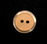 B11614 14mm Apricot Iced Matt Centre 2 Hole Button - Ribbonmoon