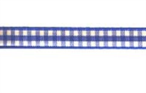 RSK02 10mm Royal Blue Gingham Self Adhesive Backed Ribbon x 3 mtrs