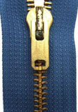 Z4065 15cm Deep Dusky Blue No.5 Zip Closed End Brass Teeth - Ribbonmoon
