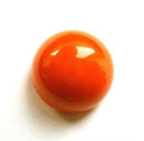 B12875 18mm Orange Glossy Half Ball Shank Button - Ribbonmoon