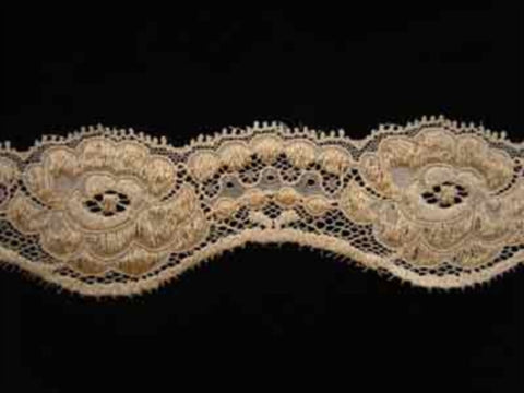 L435 5cm Antique Cream Textronic Lace - Ribbonmoon