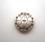B15037 12mm Antique Silver Metal Alloy Shank Button - Ribbonmoon