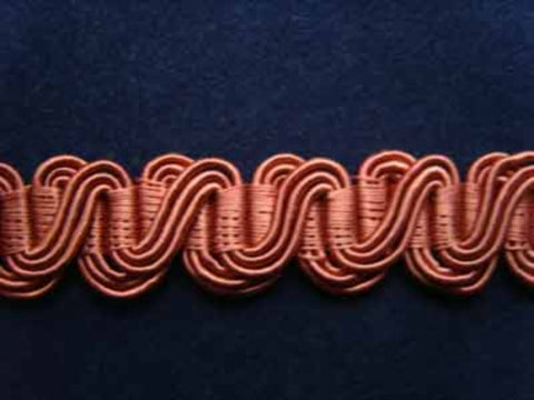 FT997 16mm Deep Lobster Pink Scroll Gimp Braid - Ribbonmoon