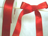 R5753 25mm Scarlet Berry Satin Ribbon with a Subtle Metallic Print - Ribbonmoon