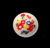 B15095 14mm Flower Design Childrens Picture Shank Button - Ribbonmoon