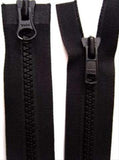 Z2364 47cm Black YKK Double Ended Zip, Chunky Teeth No.6 - Ribbonmoon