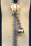 Z2144 71cm Ivory Metal Teeth No.8 Open End Zip - Ribbonmoon