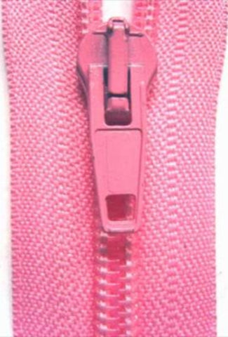 Z2978 61cm Dark Dusky Rose Pink Nylon No.5 Open End Zip - Ribbonmoon