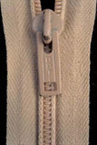Z4501 Optilon 60cm Beige Nylon No.5 Open End Zip - Ribbonmoon