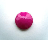 B14131 11mm Bright Fuchsia Pink Domed Honeycomb Shank Button - Ribbonmoon