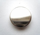 B12812 15mm Plain Silver Metal Blazer Type Shank Button - Ribbonmoon