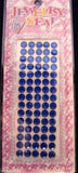 STICKJEWEL10 6mm Royal Blue Self Adhesive Diamonte Rhinestones - Ribbonmoon