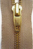 Z4079 15cm Rich Beige No.5 Zip, Closed End, Brass Teeth - Ribbonmoon