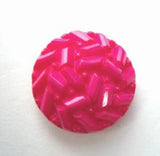 B15368 17mm Shocking Pink Textured Shank Button - Ribbonmoon