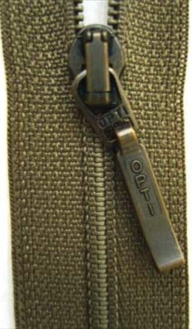 Z4034 Optilon 14cm Dusky Sage Green Nylon No.3 Closed End Zip - Ribbonmoon