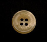 B10028 15mm Cream 4 Hole Button "Paul Rodgers" Engraved Lettering - Ribbonmoon