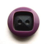 B10595 19mm Purple Mauve and Black 2 Hole Button - Ribbonmoon