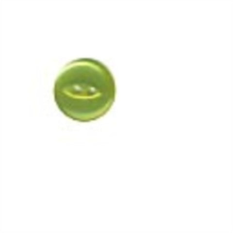 B17013 11mm Dusky Light Moss Green 2 Hole Polyester Fish Eye Button - Ribbonmoon