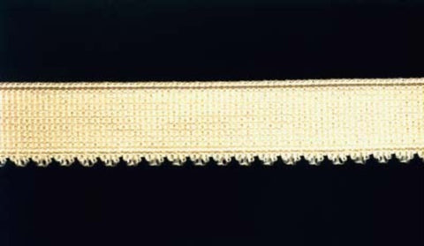 E112 15mm Antique Cream Soft Back Elastic.