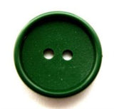 B11995 19mm Deep Green Matt Centre 2 Hole Button - Ribbonmoon