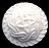 B6191 23mm White Textured and Domed Shank Button - Ribbonmoon
