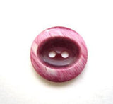 B7239 16mm Frosted Burgundy Gloss Oval Centre 2 Hole Button - Ribbonmoon