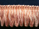 FT2008 36mm Pink, Natural and Brown Ruched Fringe