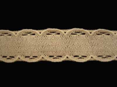 L412 21mm Cream Slightly Elasticated Lace - Ribbonmoon