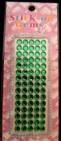 STICKJEWEL11 6mm Bottle Green Self Adhesive Diamonte Rhinestones - Ribbonmoon