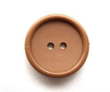 B11418 16mm Fawn Brown Matt Centre 2 Hole Button