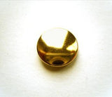 B4796 11mm Gold Gilded Poly Plain Blazer Shank Button - Ribbonmoon