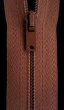 Z0335 56cm Pale Walnut Brown Nylon No.3 Closed End Zip - Ribbonmoon