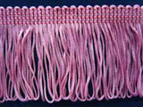 FT668 52mm Deep Tea Rose Pink Dense Looped Dress Fringe - Ribbonmoon