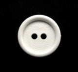 B11819 16mm White Matt Centre 2 Hole Button - Ribbonmoon